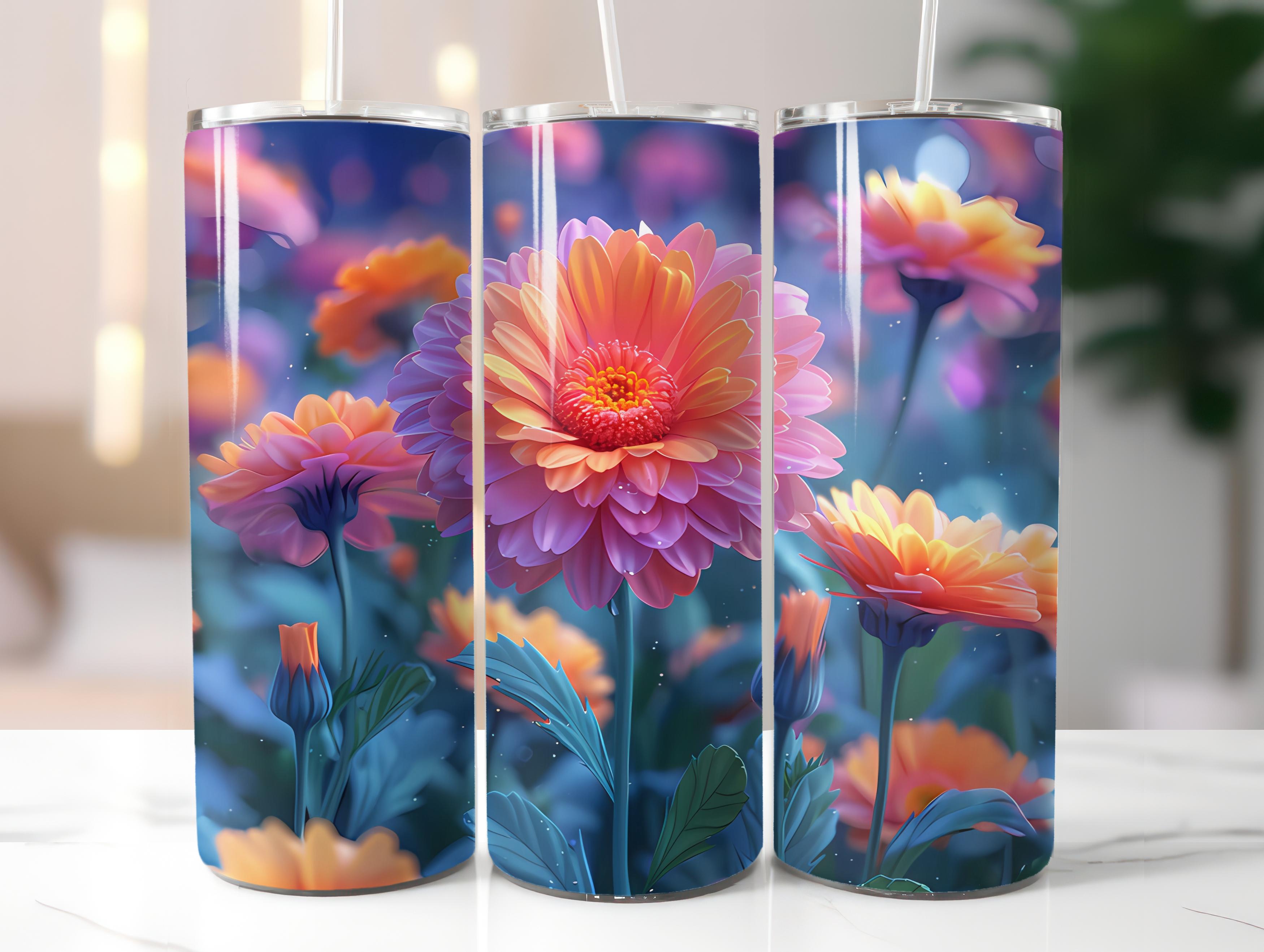 Marigolds Flowers Tumbler Wrap - CraftNest - Digital Crafting and Art