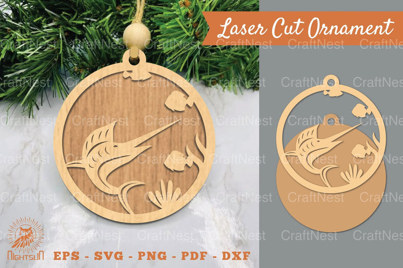 Marlin Fish Laser Cut Ornament Clipart Bundle - CraftNest - Digital Crafting and Art
