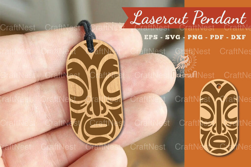 Mask Laser Cut Pendant Design Bundle - CraftNest - Digital Crafting and Art