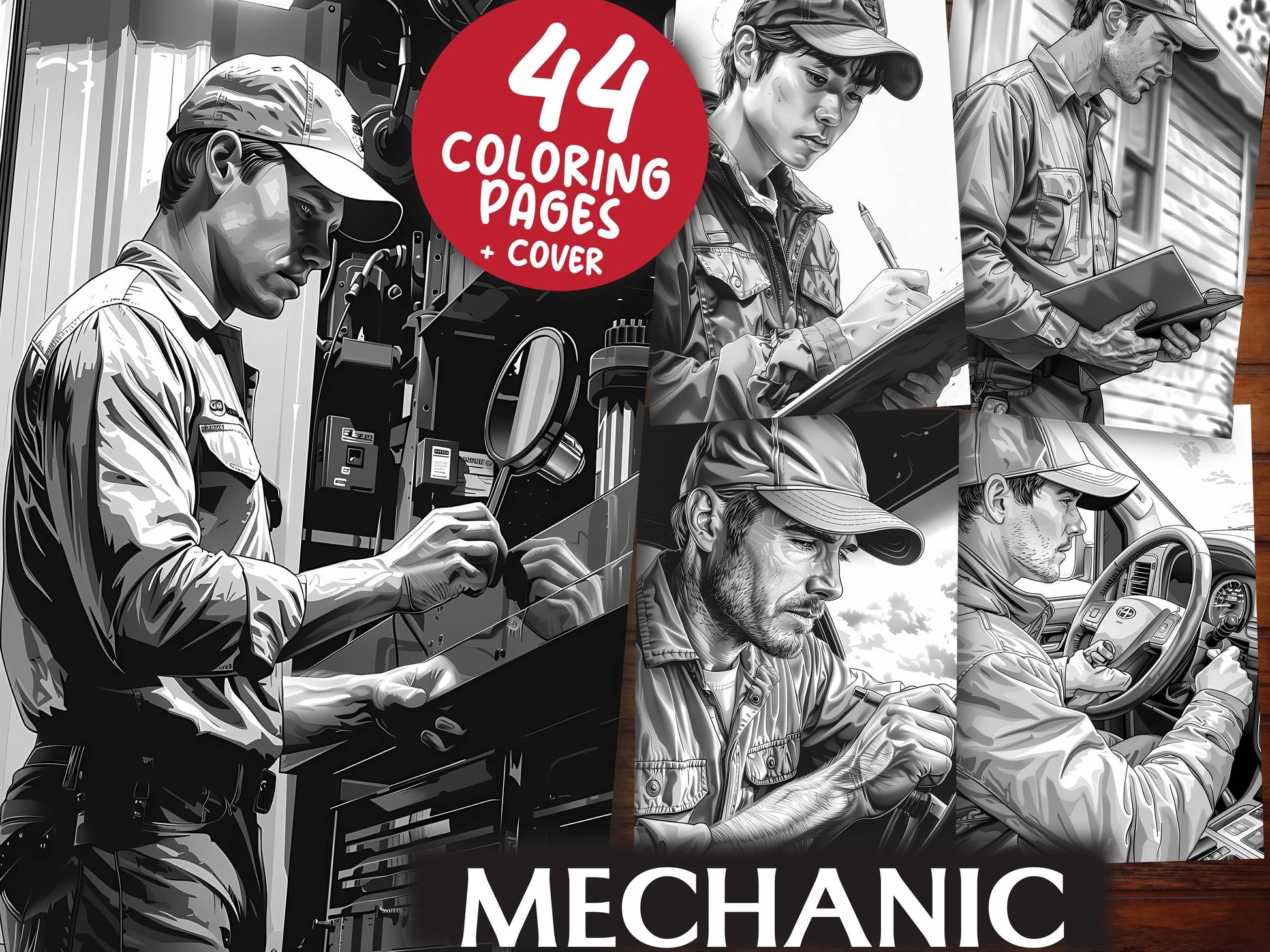 Mechanic Coloring Books - CraftNest - Digital Crafting and Art