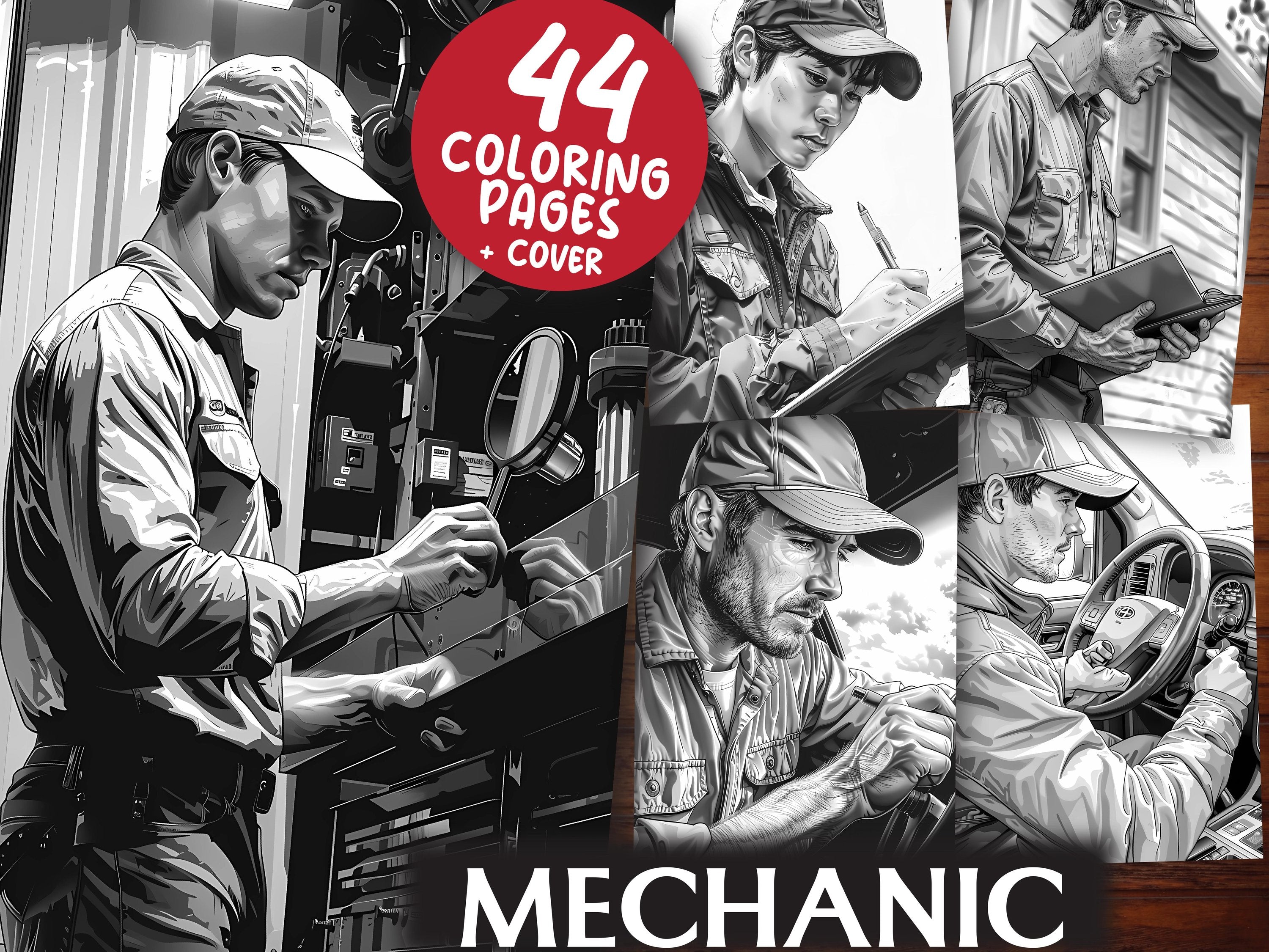 Mechanic Coloring Books - CraftNest - Digital Crafting and Art