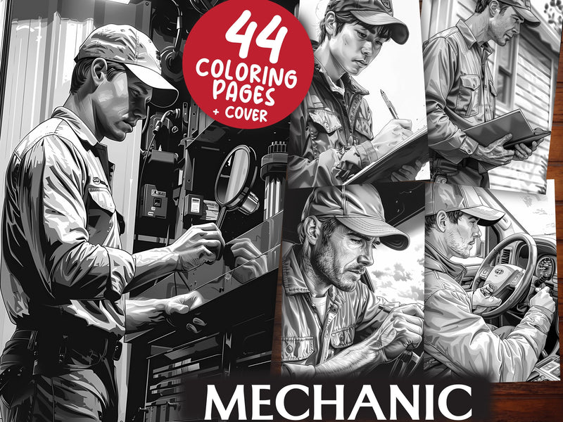 Mechanic Coloring Books - CraftNest - Digital Crafting and Art