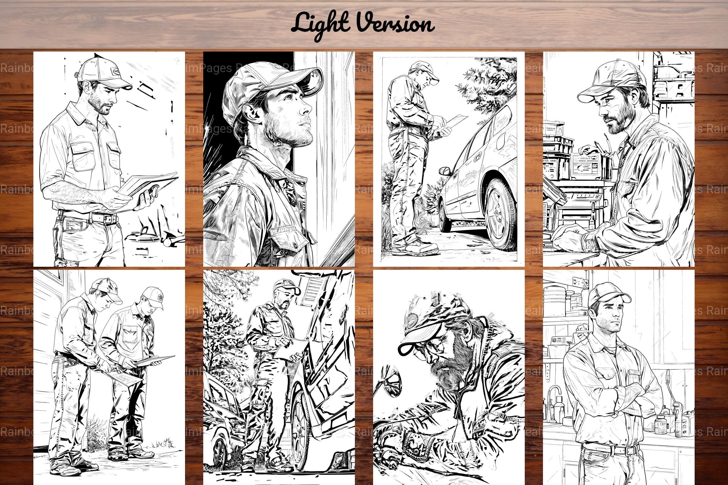 Mechanic Coloring Books - CraftNest - Digital Crafting and Art