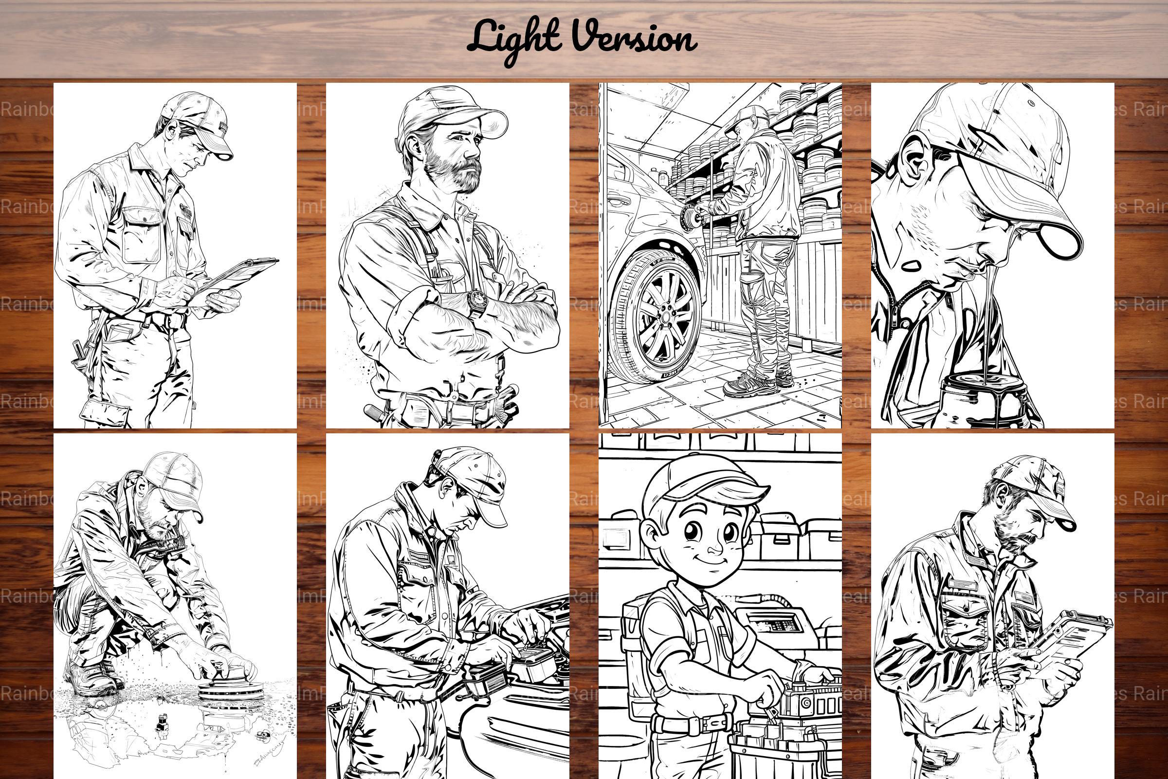 Mechanic Coloring Books - CraftNest - Digital Crafting and Art