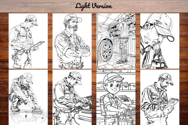 Mechanic Coloring Books - CraftNest - Digital Crafting and Art