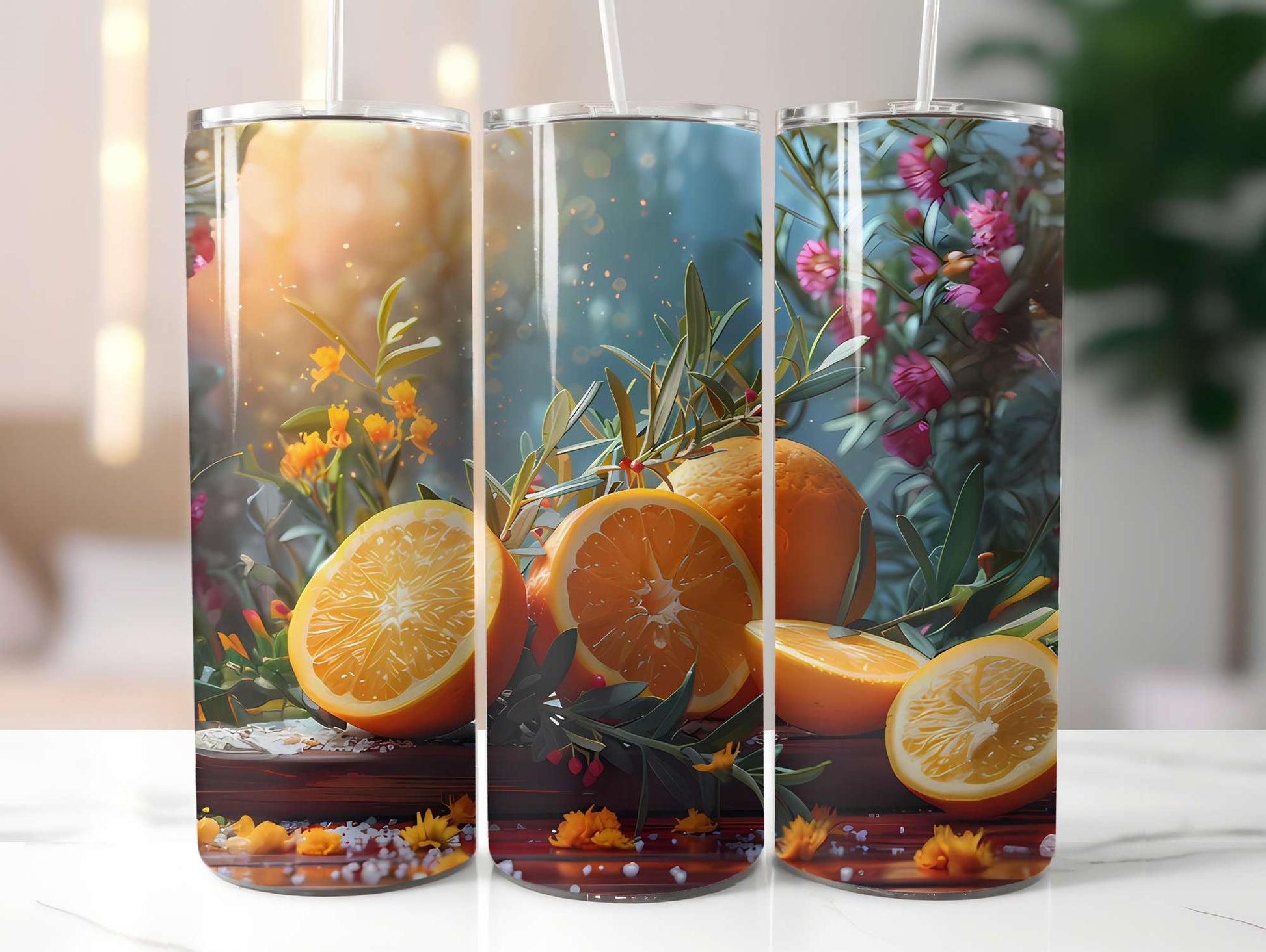 Mediterranean Citrus 3 Tumbler Wrap - CraftNest - Digital Crafting and Art