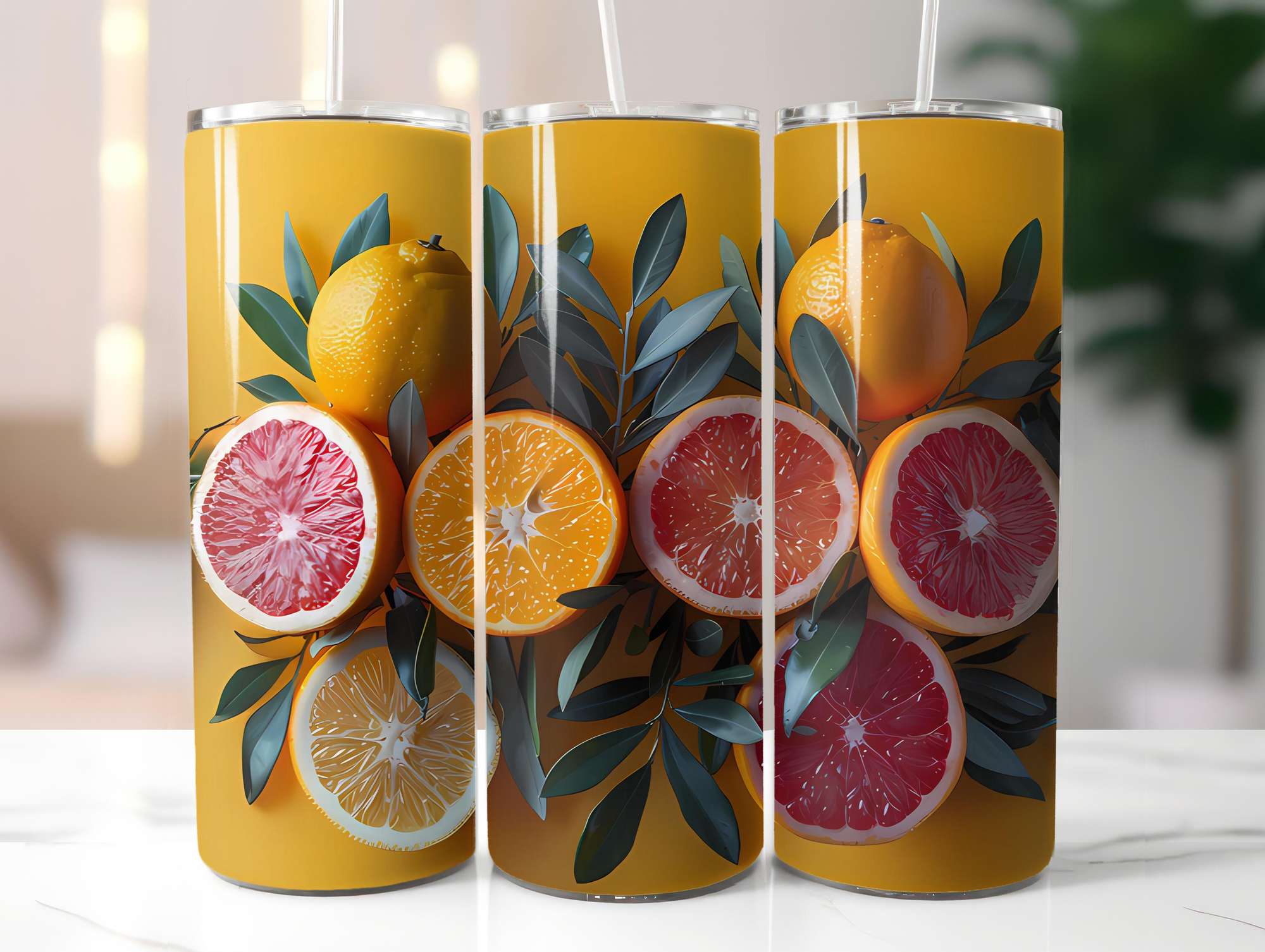Mediterranean Citrus 2 Tumbler Wrap - CraftNest - Digital Crafting and Art