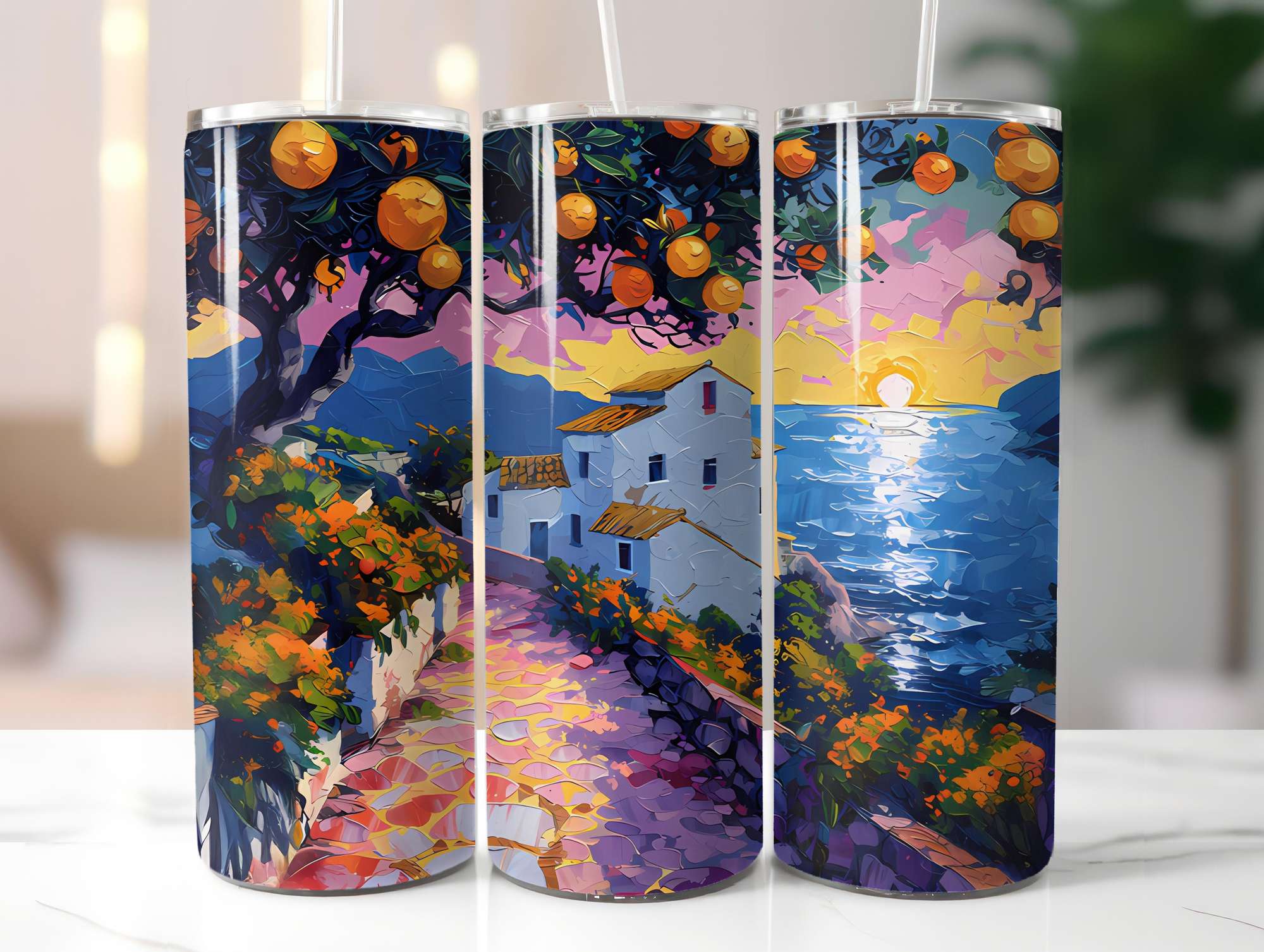 Mediterranean Citrus 3 Tumbler Wrap - CraftNest - Digital Crafting and Art