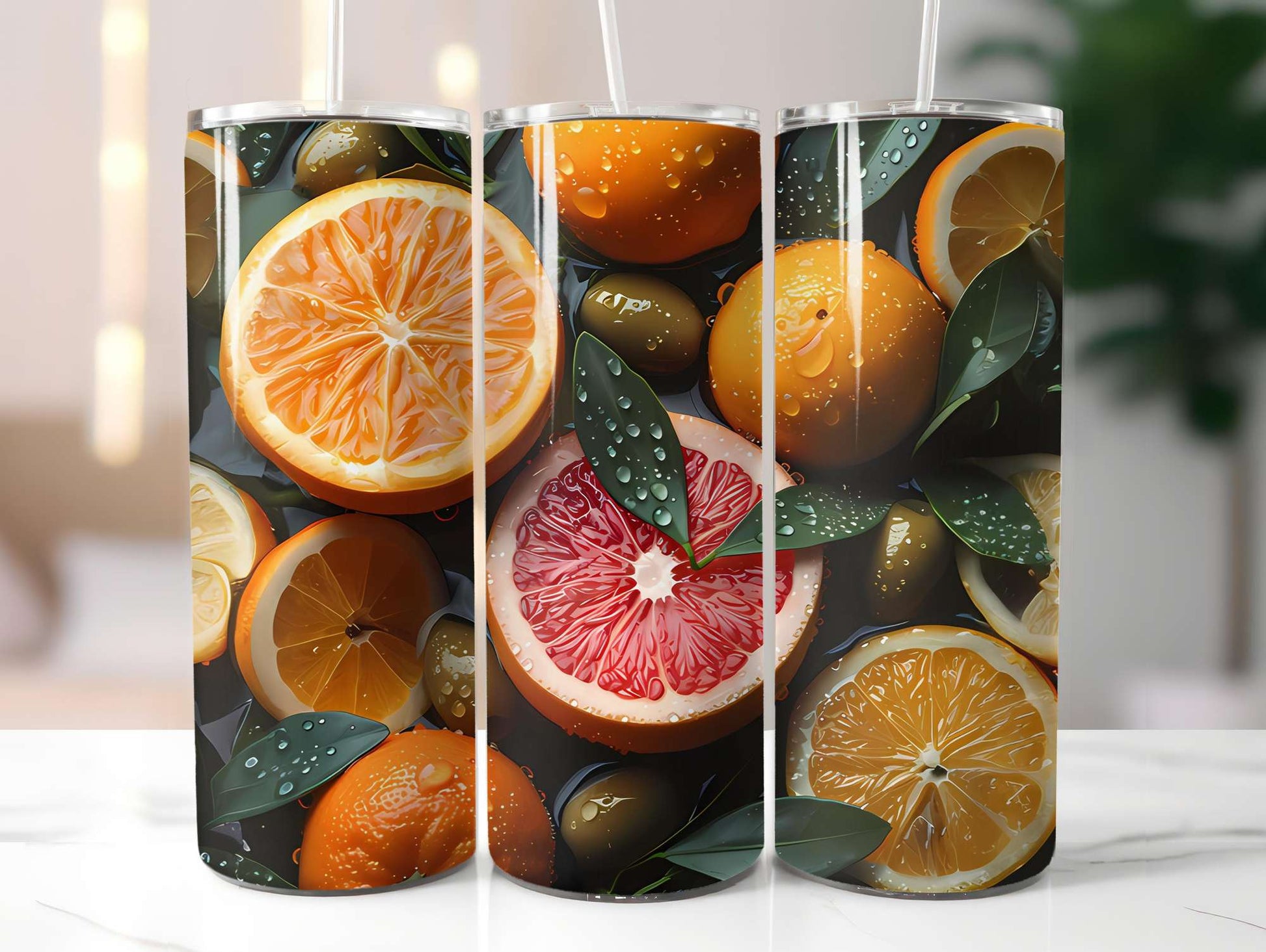 Mediterranean Citrus 3 Tumbler Wrap - CraftNest - Digital Crafting and Art
