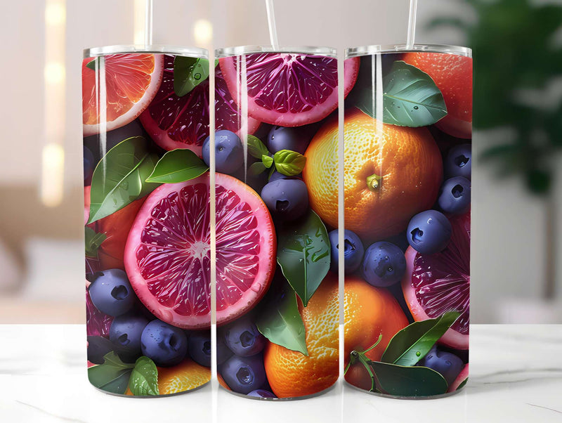 Mediterranean Citrus 3 Tumbler Wrap - CraftNest - Digital Crafting and Art
