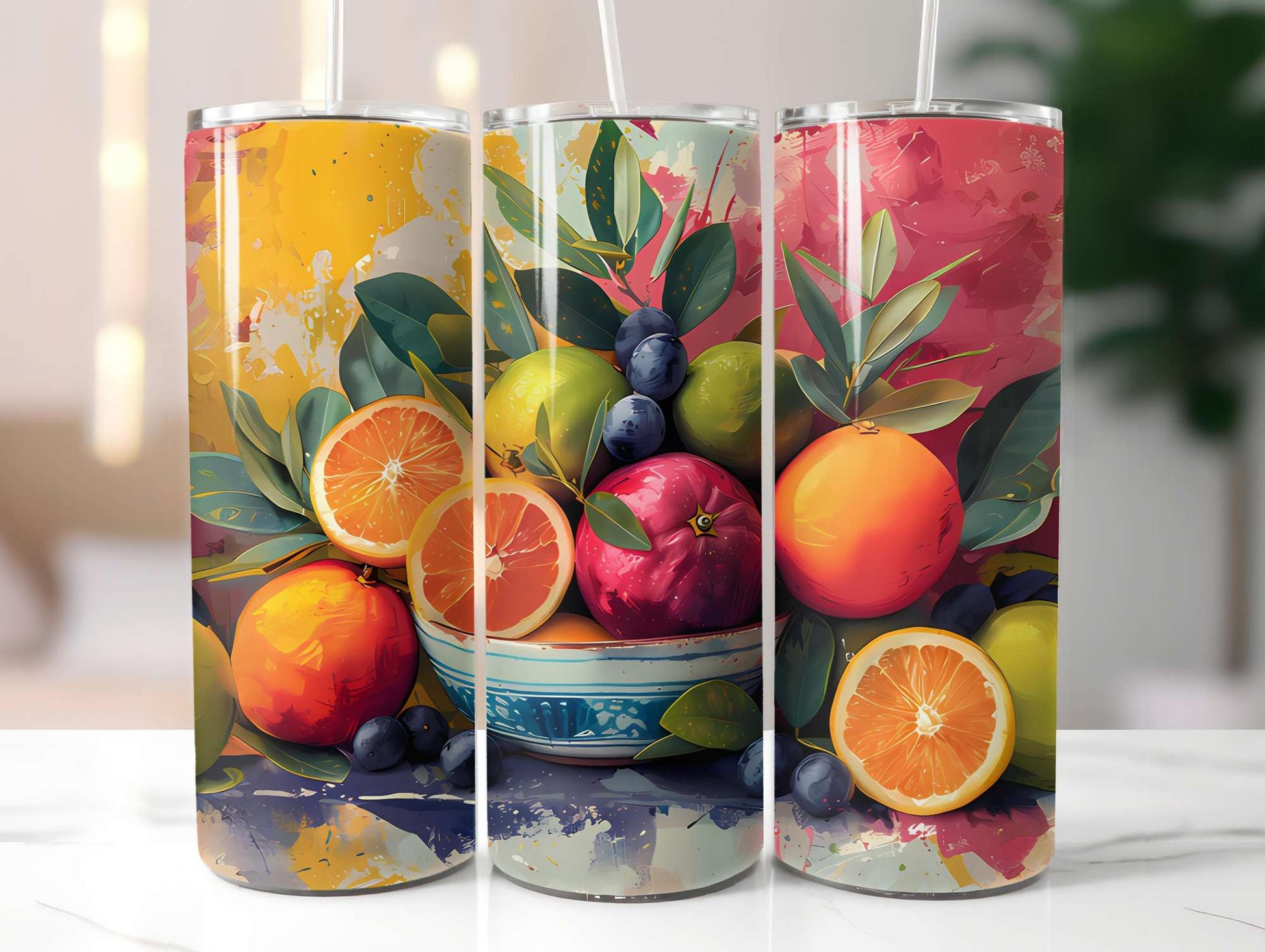 Mediterranean Citrus 3 Tumbler Wrap - CraftNest - Digital Crafting and Art
