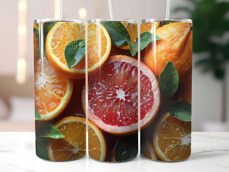 Mediterranean Citrus 3 Tumbler Wrap - CraftNest - Digital Crafting and Art