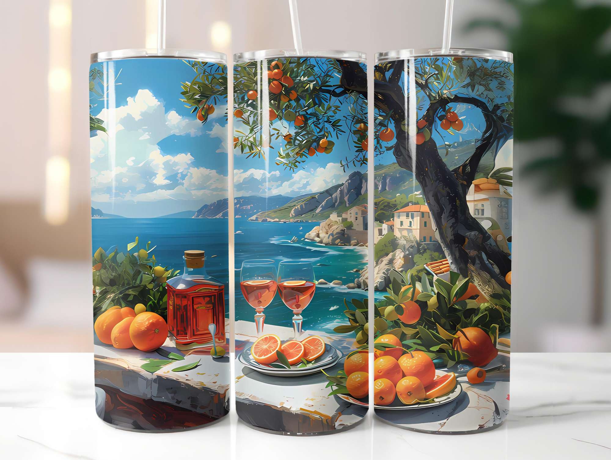 Mediterranean Citrus 1 Tumbler Wrap - CraftNest - Digital Crafting and Art