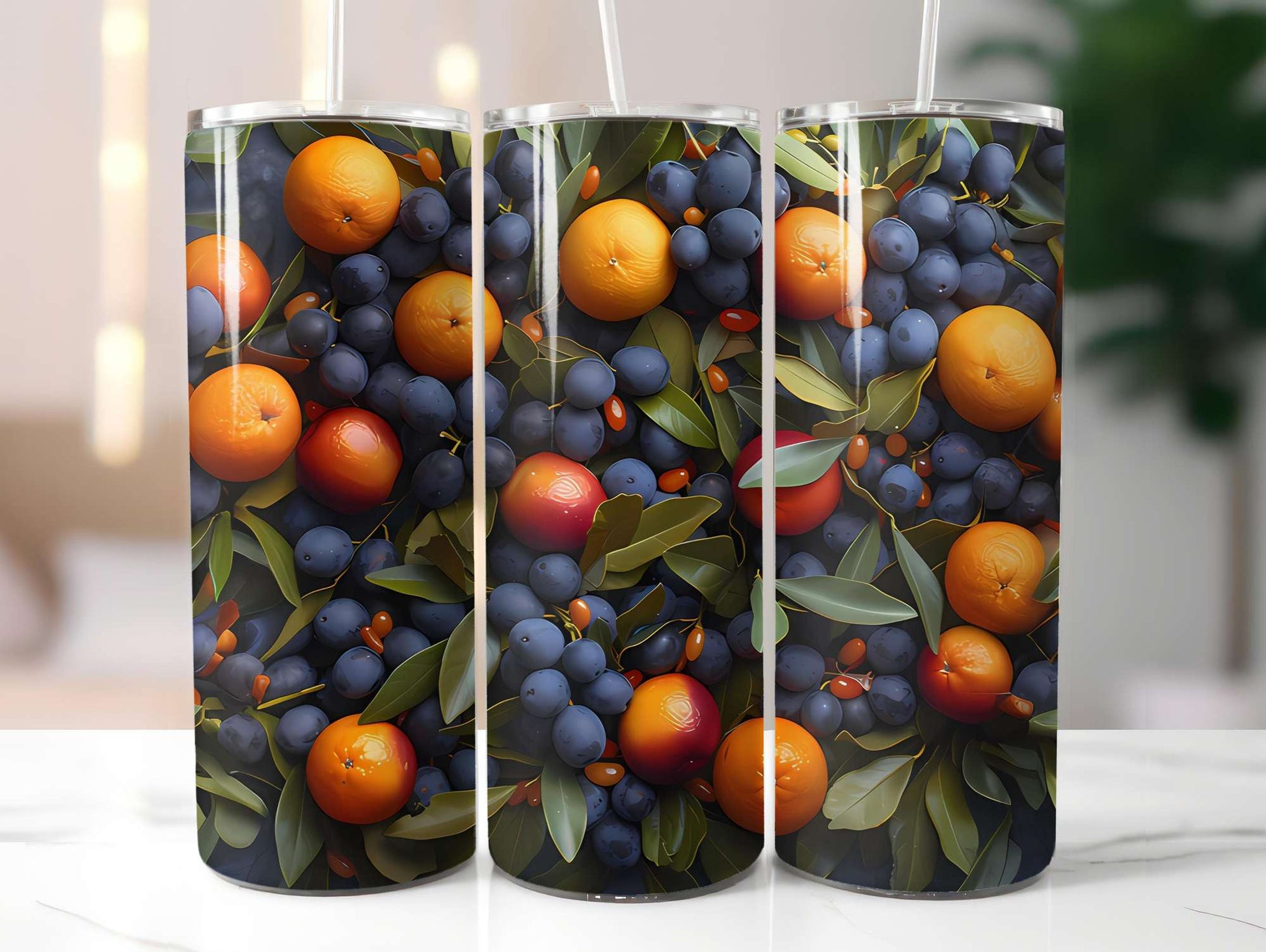 Mediterranean Citrus 3 Tumbler Wrap - CraftNest - Digital Crafting and Art