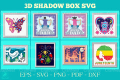 Mega 3D Shadow Box Bundle - Clipart Collection - CraftNest - Digital Crafting and Art