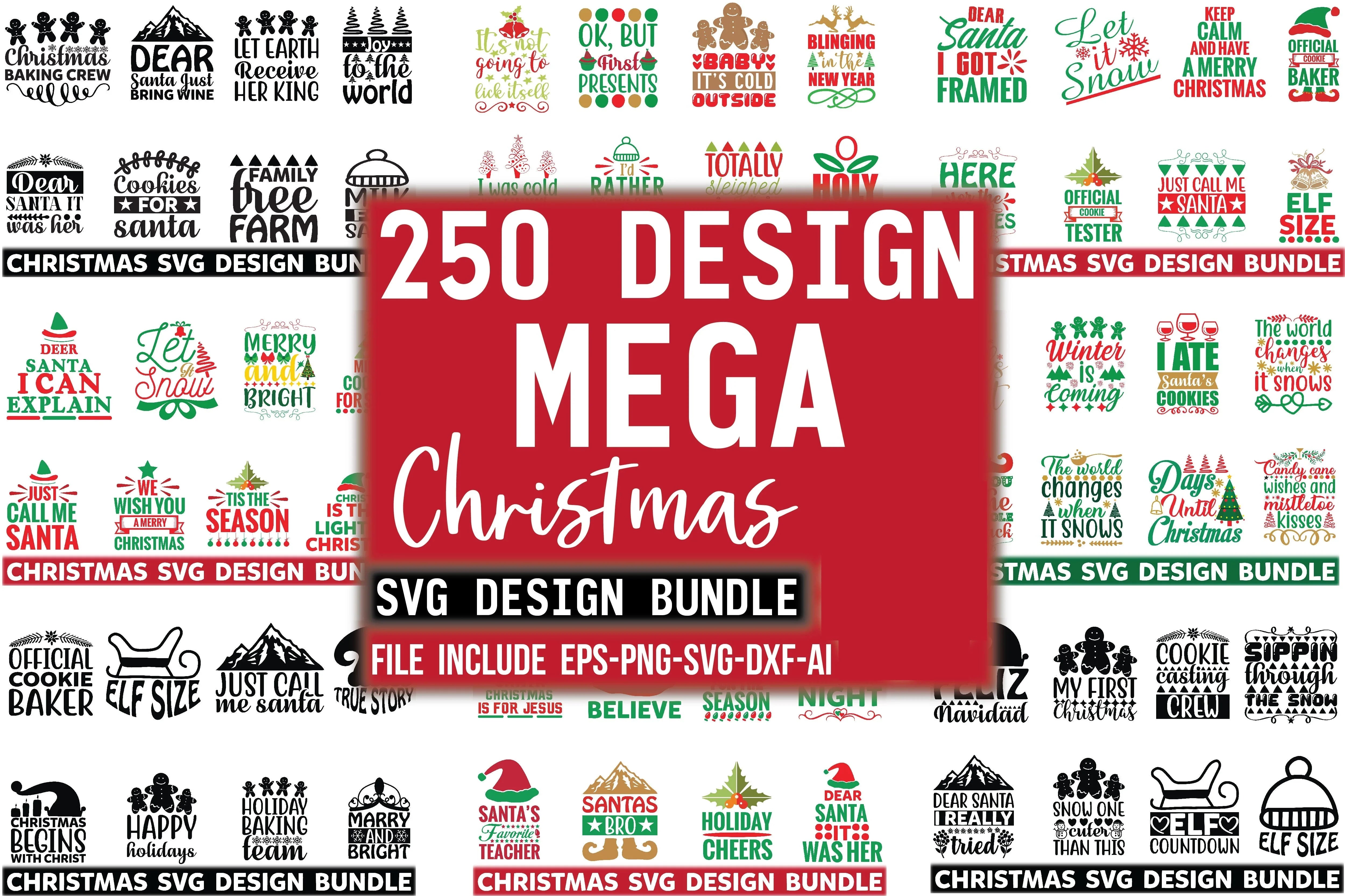 Mega Christmas SVG Design Bundle