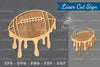 Melted American Football Laser Cut Decoration Clipart Bundle
