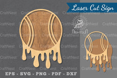 Melted Baseball Laser Cut Decoration Clipart Bundle - CraftNest - Digital Crafting and Art