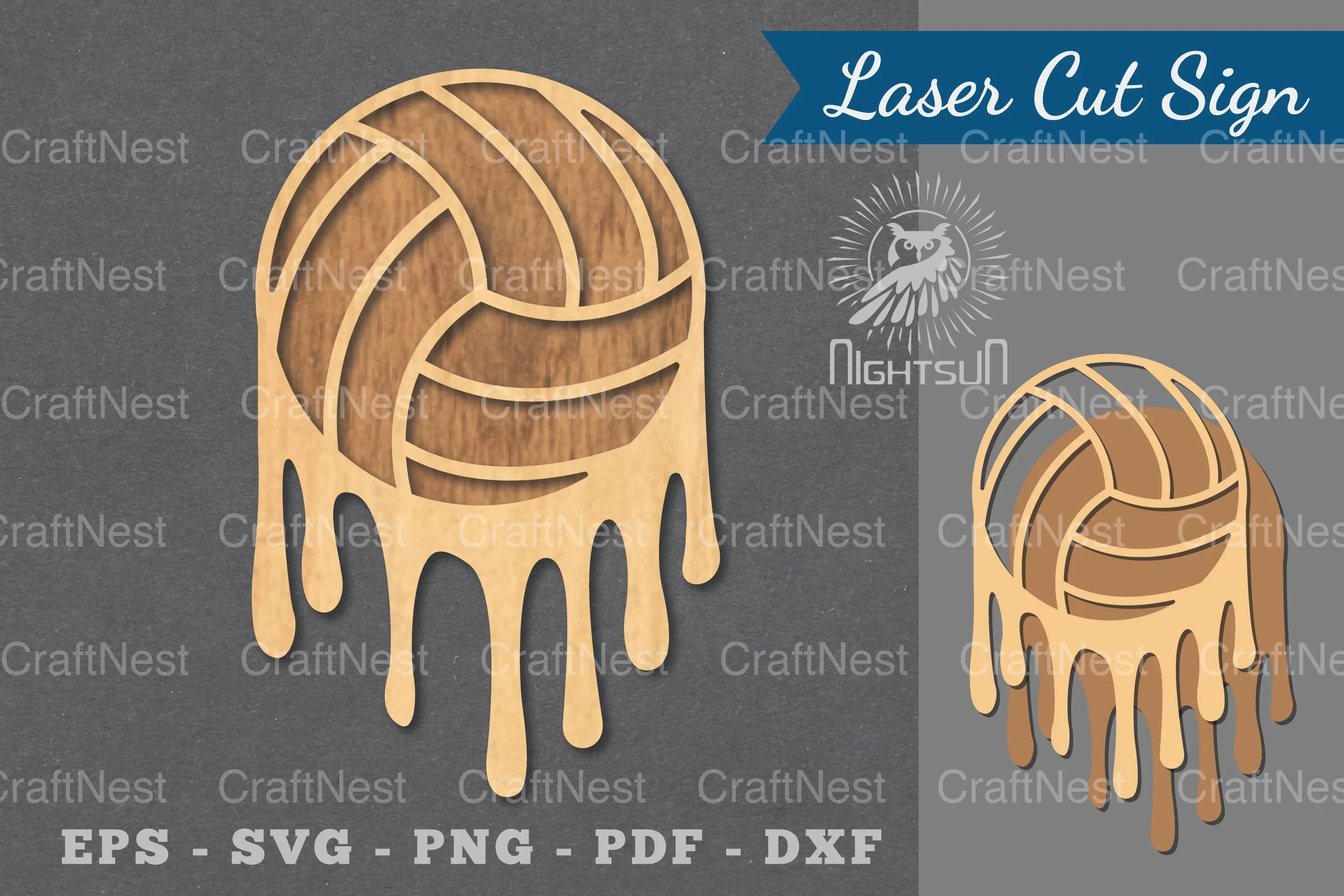Melted Volleyball Laser Cut Decoration Clipart Bundle - CraftNest - Digital Crafting and Art
