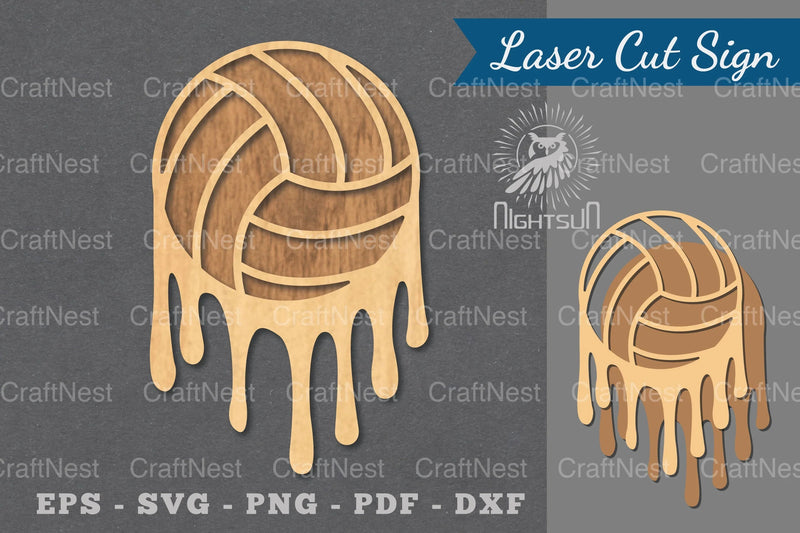 Melted Volleyball Laser Cut Decoration Clipart Bundle - CraftNest - Digital Crafting and Art