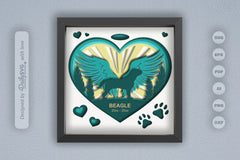 Memorial Beagle Dog Papercut SVG Bundle - CraftNest - Digital Crafting and Art