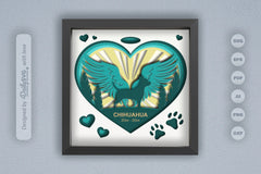 Memorial Chihuahua Dog Papercut SVG Bundle - CraftNest - Digital Crafting and Art