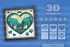 Memorial Chihuahua Dog Papercut SVG Bundle - CraftNest - Digital Crafting and Art