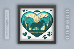 Golden Retriever Memorial Papercut SVG Bundle - CraftNest - Digital Crafting and Art