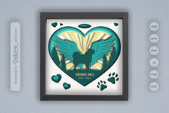 Shiba Inu Memorial Papercut SVG Bundle - CraftNest - Digital Crafting and Art