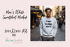 Men's White Sweatshirt Mockup