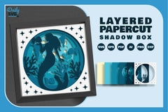 Mermaid Underwater Scene Papercut SVG Bundle - CraftNest - Digital Crafting and Art