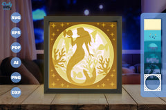 Mermaid Underwater Scene Papercut SVG Bundle - CraftNest - Digital Crafting and Art