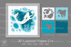 Mermaids in the Sea 3D Layered Papercut Clipart Bundle