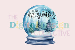 Merry Christmas Blue Snow Globe Clipart Bundle - CraftNest - Digital Crafting and Art