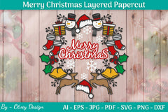 Merry Christmas Papercut SVG Bundle - CraftNest - Digital Crafting and Art