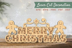 Merry Christmas 3D Lasercut Decoration Clipart Bundle - CraftNest - Digital Crafting and Art