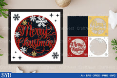 Merry Christmas 3D Layered Papercut SVG Bundle - CraftNest - Digital Crafting and Art
