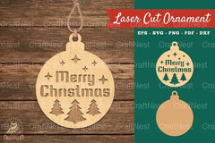 Merry Christmas Laser Cut Ornament Clipart Bundle - CraftNest - Digital Crafting and Art