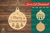 Merry Christmas Laser Cut Ornament Clipart Bundle