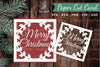 Merry Christmas Paper Cut Card Clipart Bundle