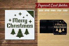 Merry Christmas Papercut Card Holder Clipart Bundle - CraftNest - Digital Crafting and Art