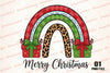 Merry Christmas Rainbow Clipart Bundle
