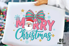 Merry Christmas Santa Bow Clipart Bundle - CraftNest - Digital Crafting and Art