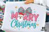 Merry Christmas Santa Bow Clipart Bundle