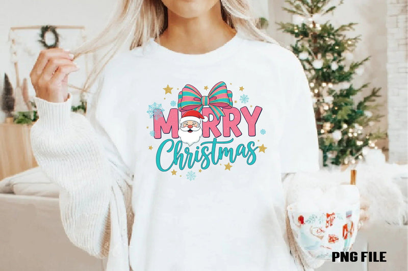 Merry Christmas Santa Bow Clipart Bundle - CraftNest - Digital Crafting and Art