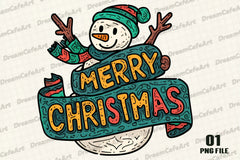 Merry Christmas Snowman Clipart Bundle - CraftNest - Digital Crafting and Art