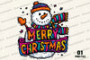 Merry Christmas Snowman Clipart Bundle