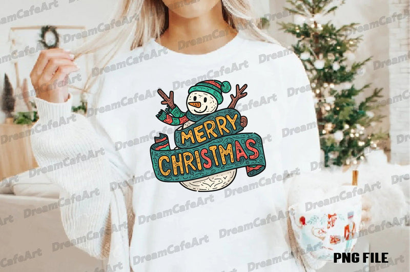 Merry Christmas Snowman Clipart Bundle - CraftNest - Digital Crafting and Art