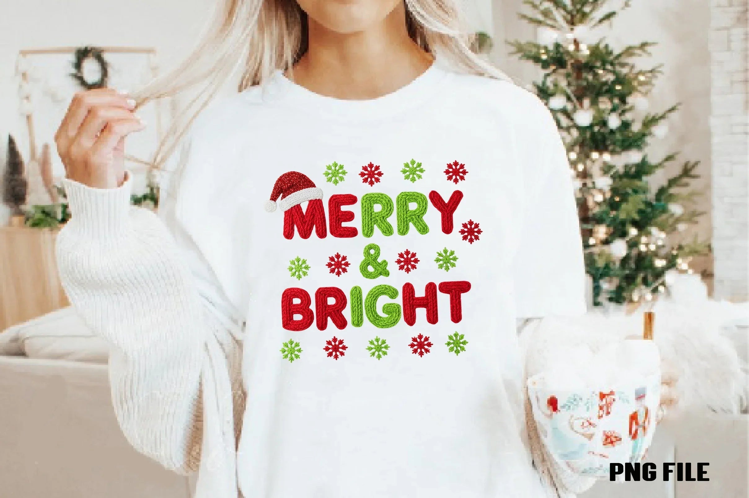 Merry & Bright Yarn Christmas Clipart Bundle - CraftNest - Digital Crafting and Art