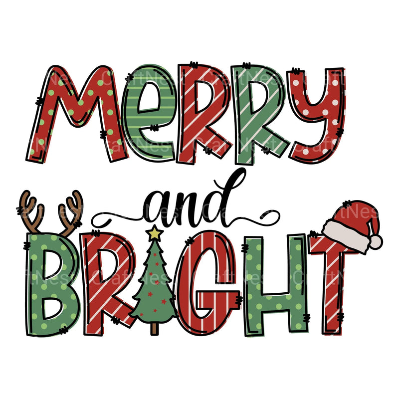 Merry and Bright SVG Bundle - CraftNest - Digital Crafting and Art